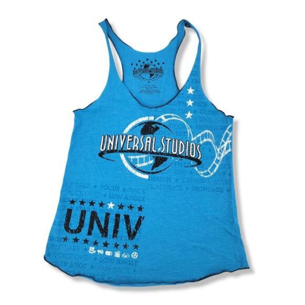 Universal Studios Blue Film‎ Reel Graphic Racerback Tank Top